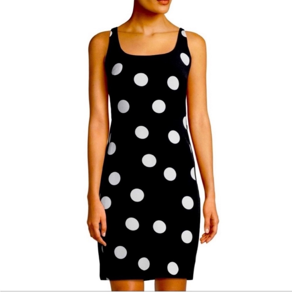 Karl Lagerfeld Paris Black and White Polka Dot Dress